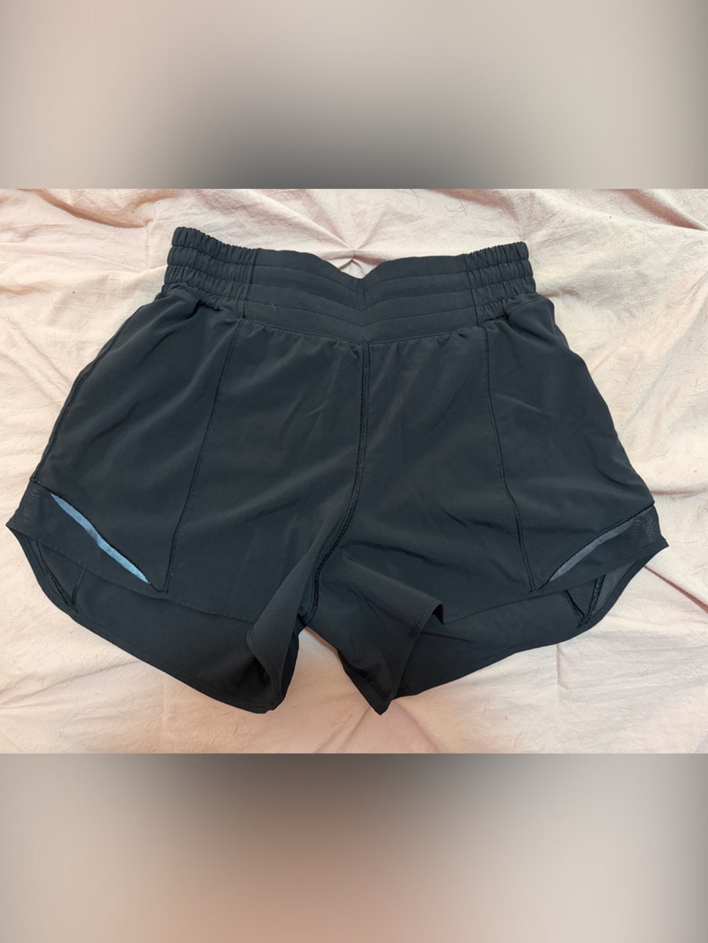 lululemon athletica Black Women's Run Shorts with Reflective Trim
